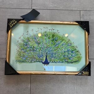NWT Peacock Art Print in Gold Frame - perfect for office/bedroom/anywhere! 🦚
